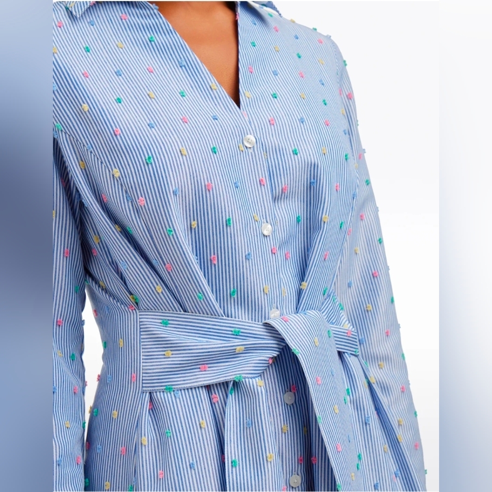 NWT Layla Shirt Dress In Blue Stripe - Large - Picture 5 of 11